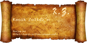 Kesik Zoltán névjegykártya